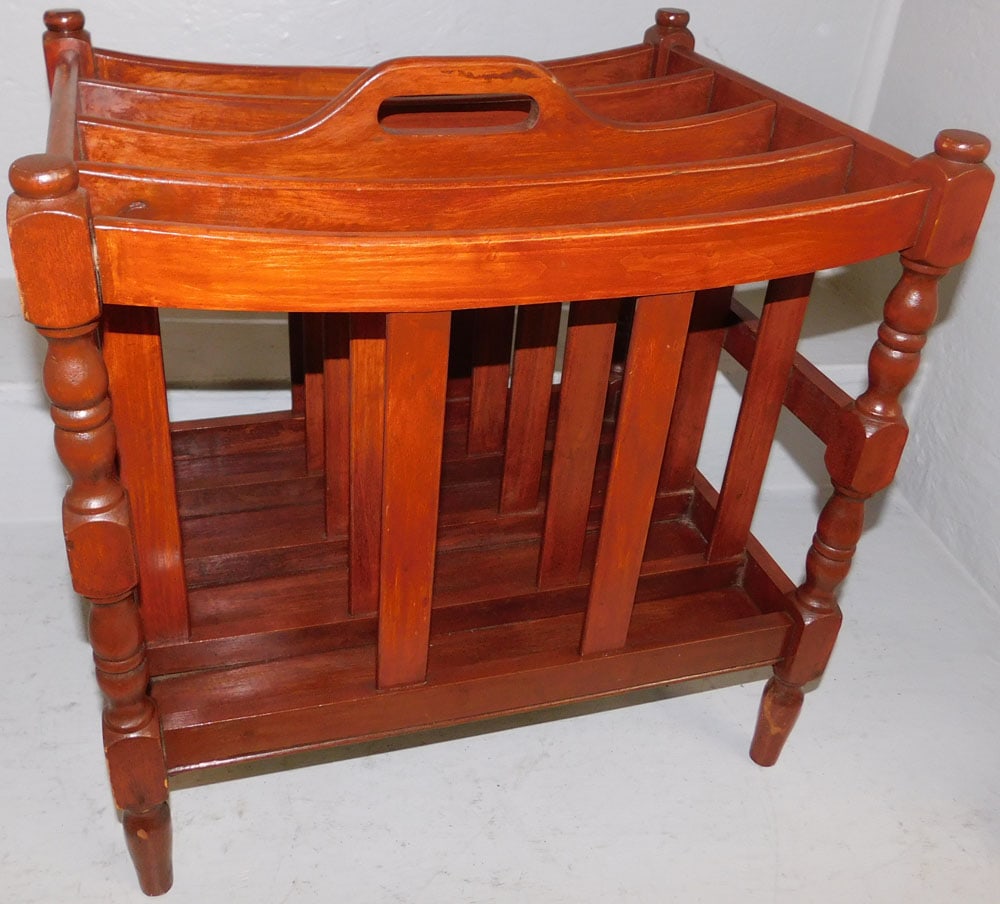 Mahogany Canterbury: Mahogany Canterbury . 19 1/4" H 19" W 14" D ALL DESCRIPTIONS AND ANY CONDITION STATEMENT GIVEN BY LANGSTON AUCTION GALLERY ARE STRICTLY OPINIONS AND LANGSTON'S SHALL HAVE NO RESPONSIBILITY FOR ERRORS 