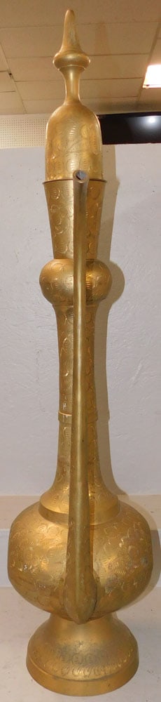 Large Palace Size Brass Ewer - 2
