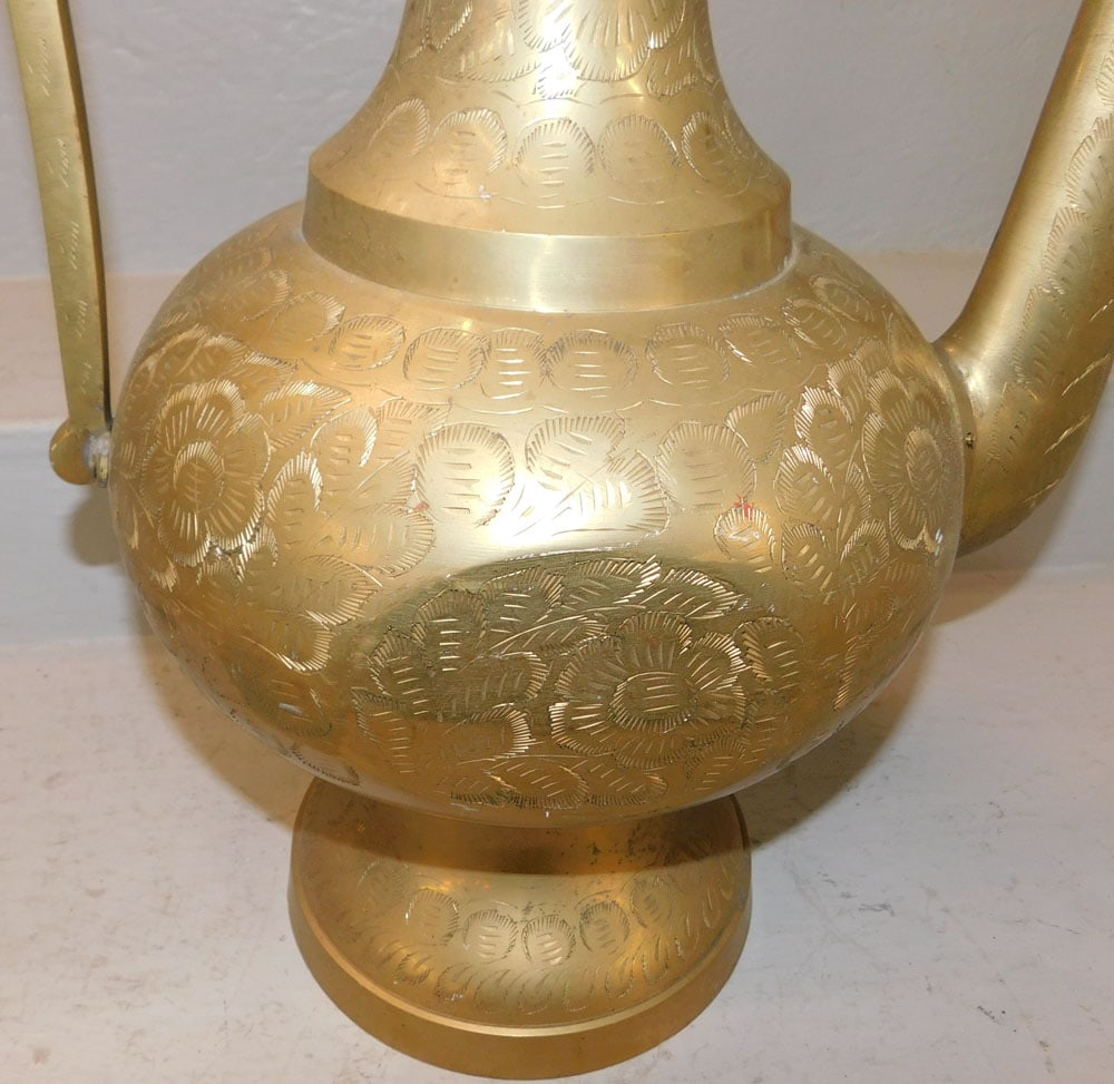 Large Palace Size Brass Ewer - 3
