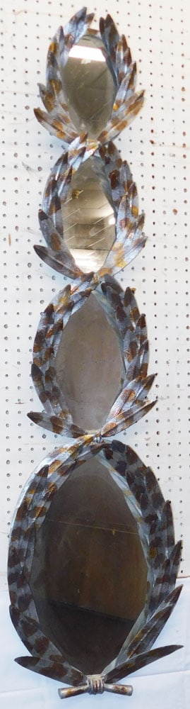 Modern Gilded Metal Frame Mirror (1 of 5)