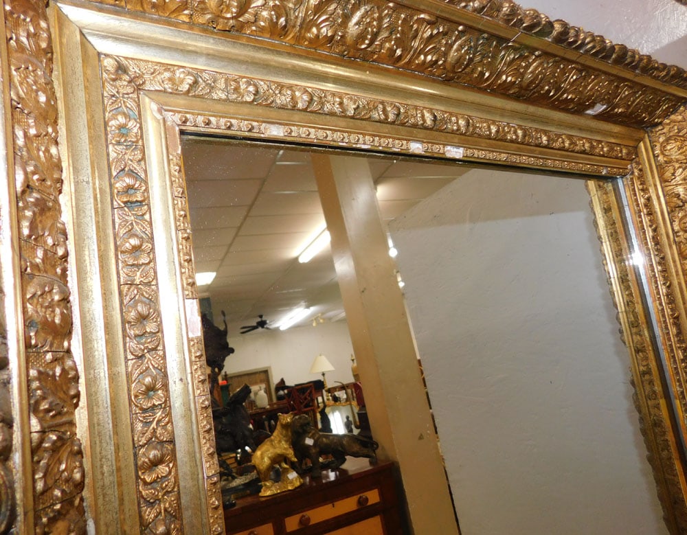 Antique Gilded Frame Mirror - 4