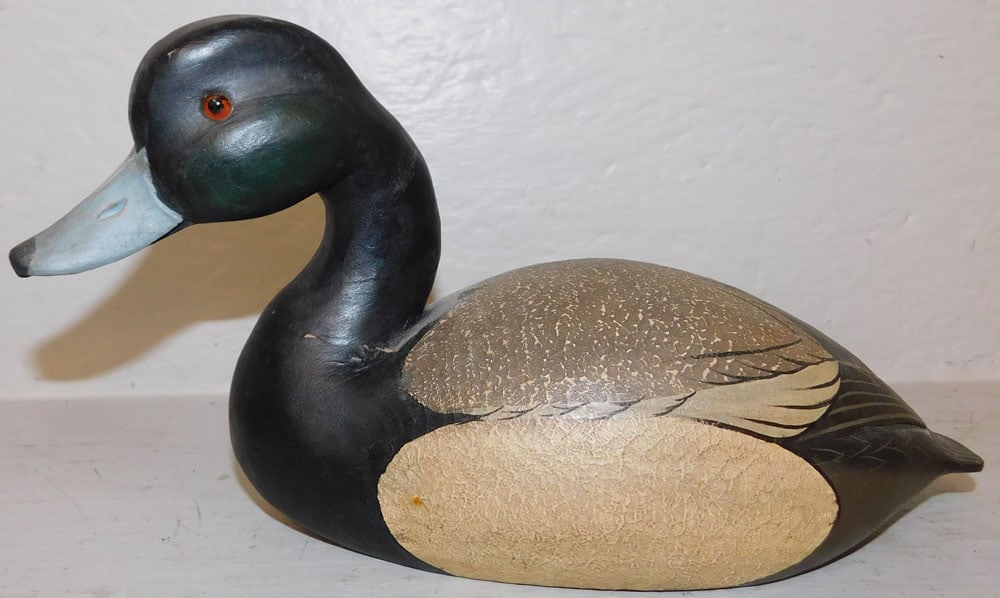 Painted Carved Wood Duck Decoy (1 of 5)