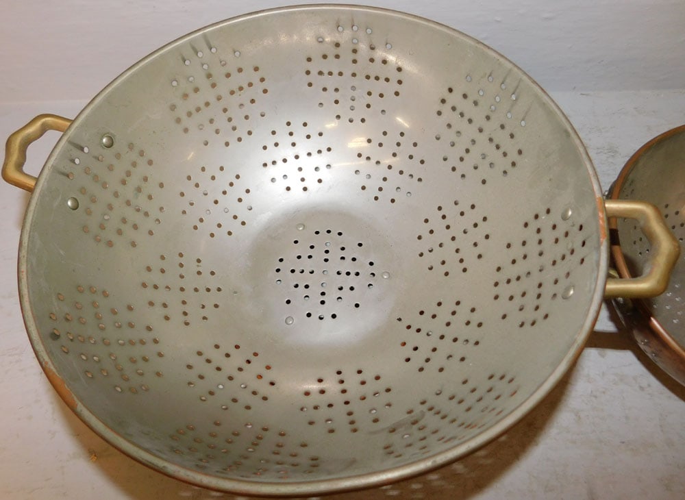 Two Copper Strainers & Ladle - 3