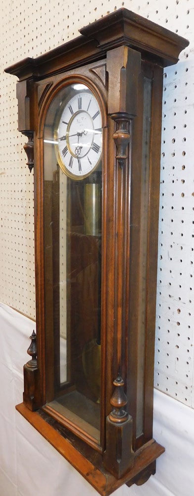 Antique Walnut Vienna Regulator - 5