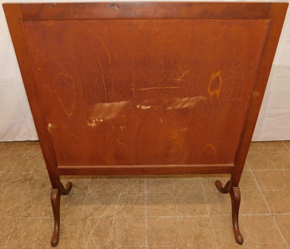 Walnut & Needlepoint Fire Screen - 4
