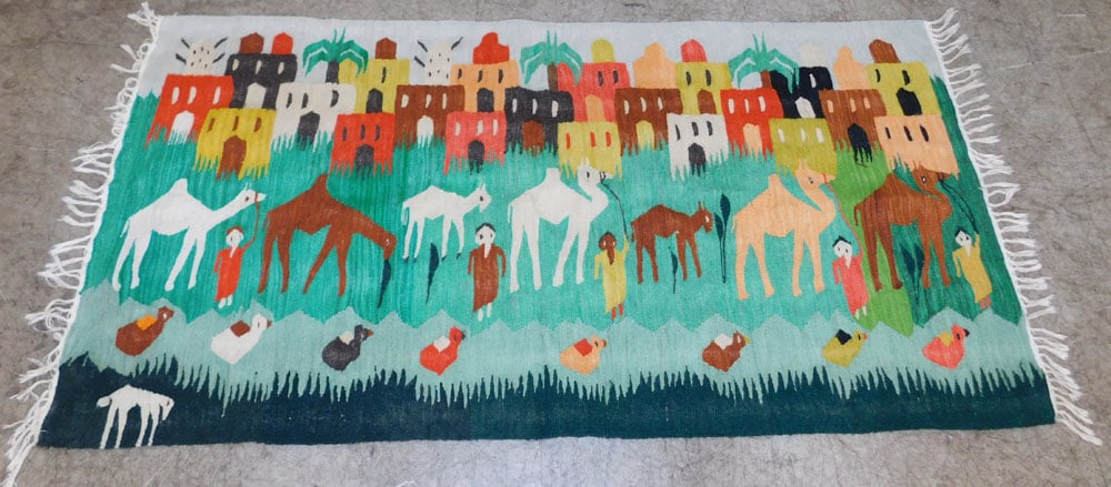 2' 11" x 5' 9" Hand Made Oriental Rug: 2' 11" x 5' 9" Hand Made Oriental Rug. ALL DESCRIPTIONS AND ANY CONDITION STATEMENT GIVEN BY LANGSTON AUCTION GALLERY ARE STRICTLY OPINIONS AND LANGSTON'S SHALL HAVE NO RESPONSIBILITY FOR ERRORS OR