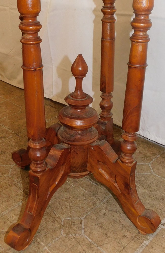 Round Mahogany Stand - 3