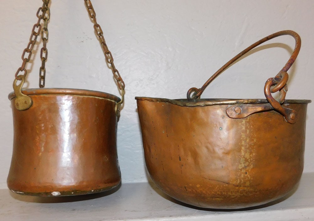 Two Antique Copper Buckets - 2