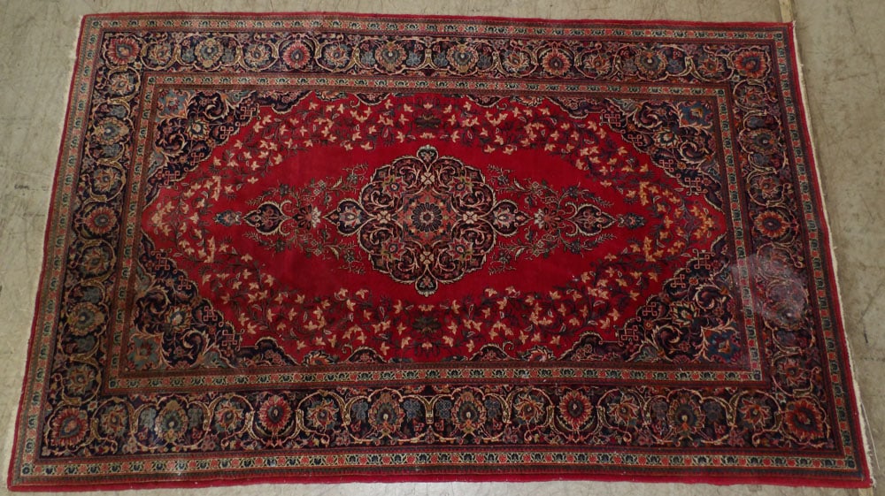 4' 5" x 7' 2" Hand Made Oriental Rug: 4' 5" x 7' 2" Hand Made Oriental Rug. ALL DESCRIPTIONS AND ANY CONDITION STATEMENT GIVEN BY LANGSTON AUCTION GALLERY ARE STRICTLY OPINIONS AND LANGSTON'S SHALL HAVE NO RESPONSIBILITY FOR ERRORS OR