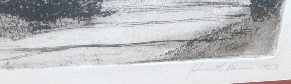 Framed Etching Pencil Signed & Numbered - 2