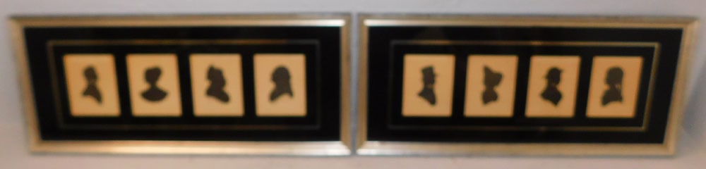Two Framed Silhouettes: Two Framed Silhouettes . 10 1/4" x 23 1/4" ALL DESCRIPTIONS AND ANY CONDITION STATEMENT GIVEN BY LANGSTON AUCTION GALLERY ARE STRICTLY OPINIONS AND LANGSTON'S SHALL HAVE NO RESPONSIBILITY FOR ERRORS