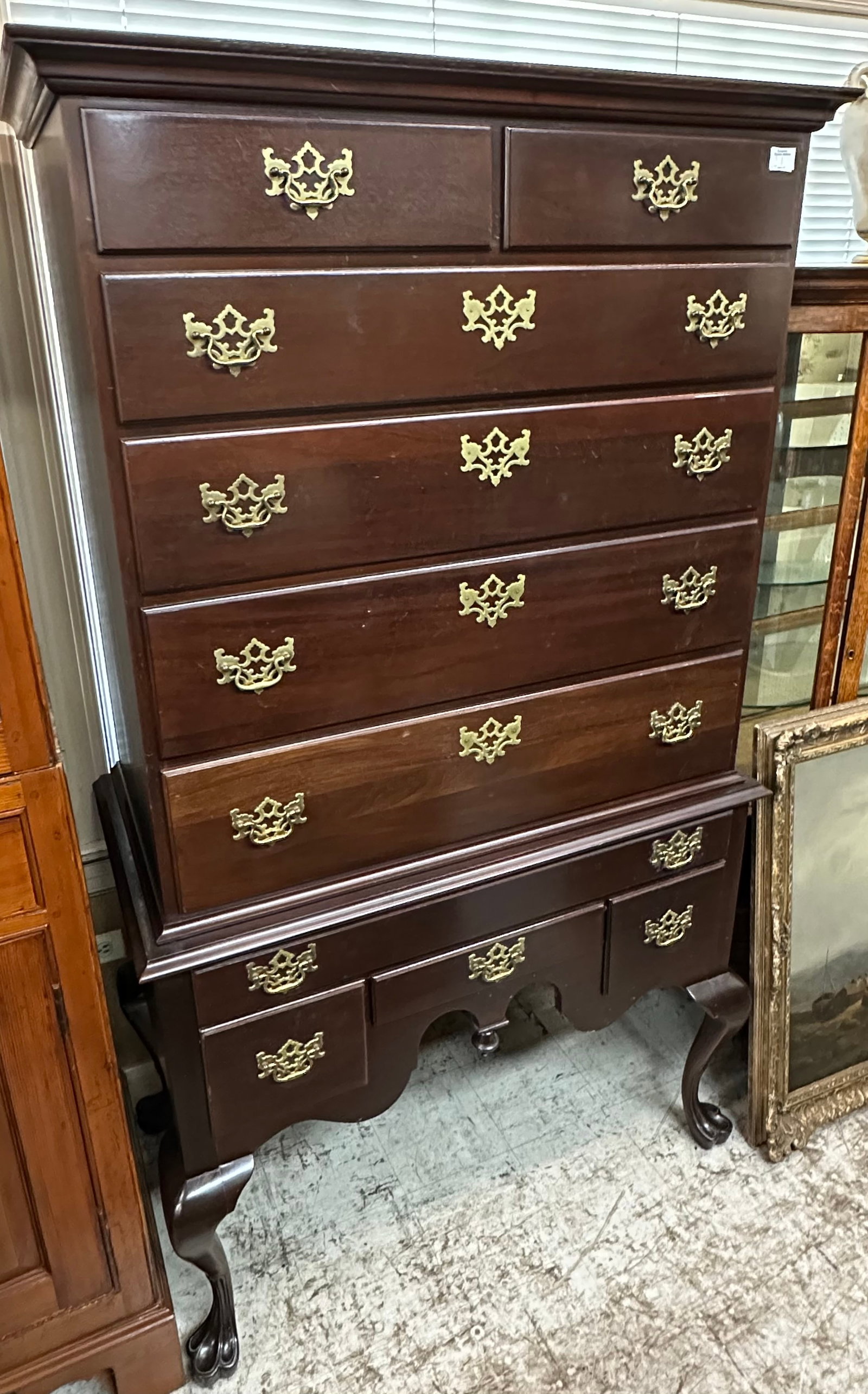 Mahogany Two Piece Bench Made Highboy (1 of 7)