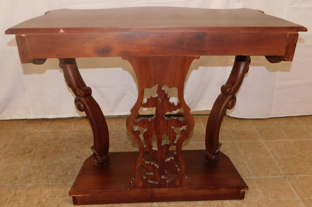 Carved Mahogany Console - 4