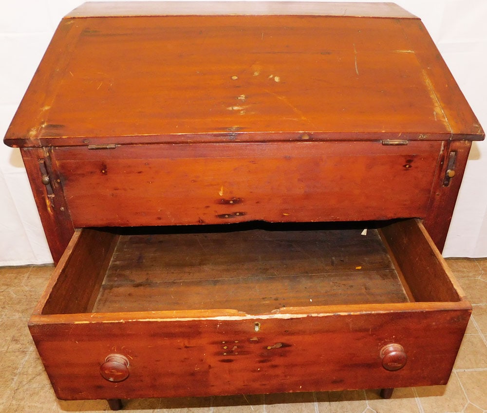 Antique Cherry School Masters Desk  - 2