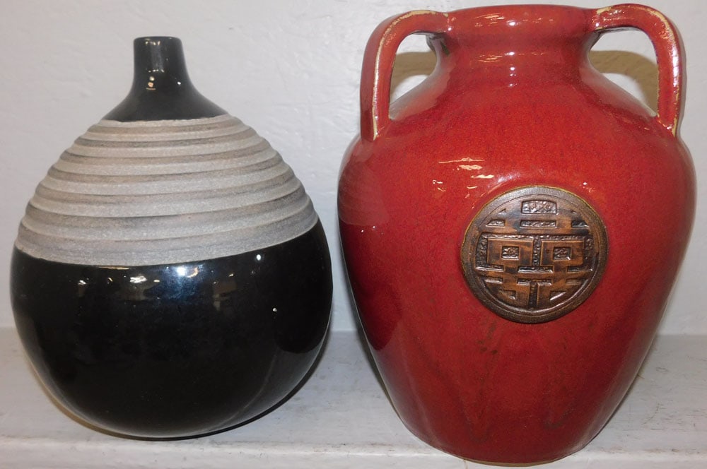 Two Painted Pottery Vases (1 of 2)