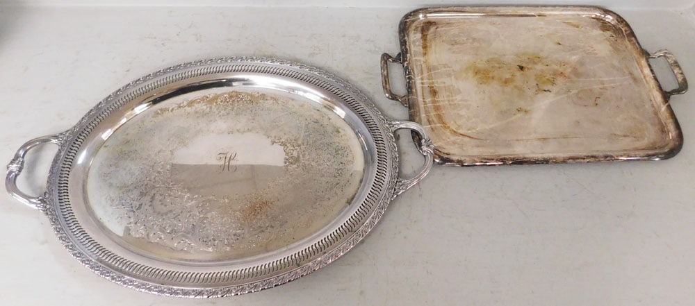Two Silverplated Serving Trays (1 of 8)