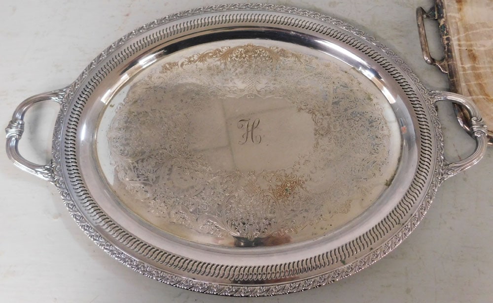 Two Silverplated Serving Trays - 2