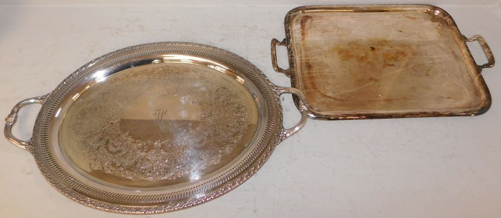 Two Silverplated Serving Trays - 4