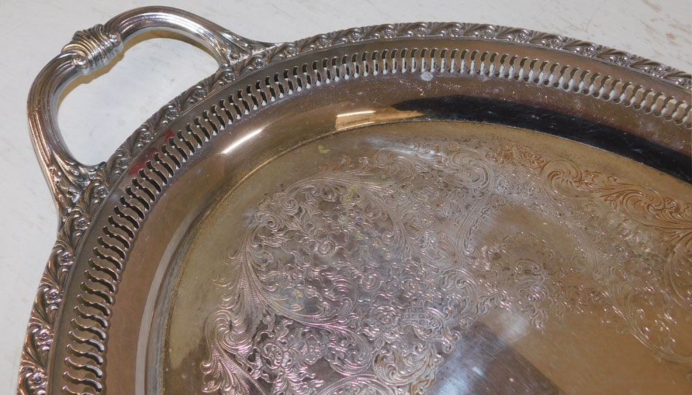 Two Silverplated Serving Trays - 7