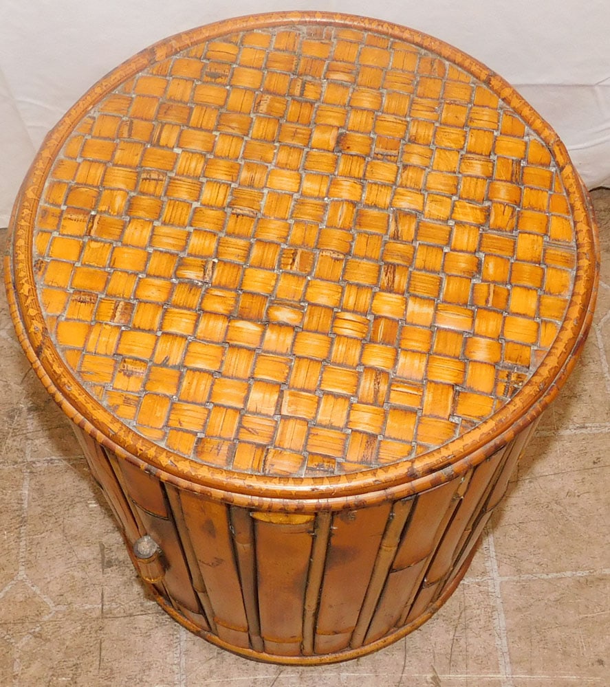 Round Bamboo One Door Stand - 2