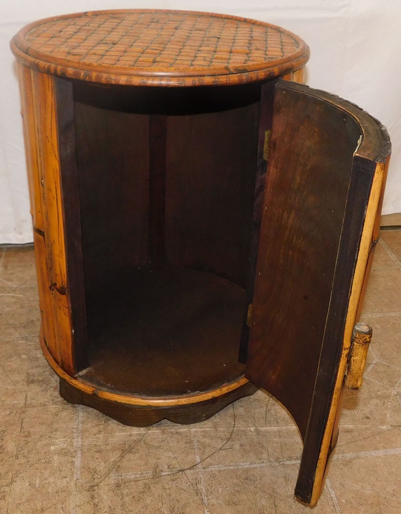 Round Bamboo One Door Stand - 3