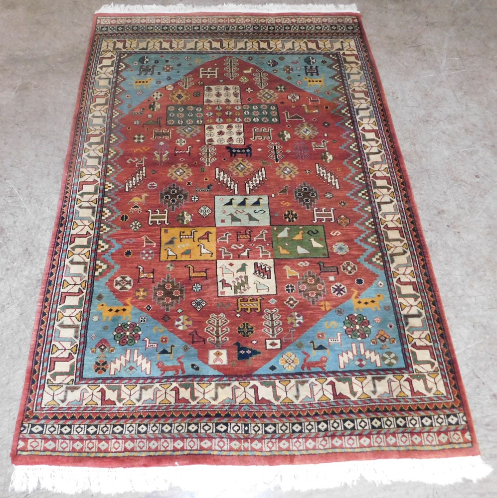 5' 6" x 8' 9" Hand Made Oriental Rug (1 of 6)