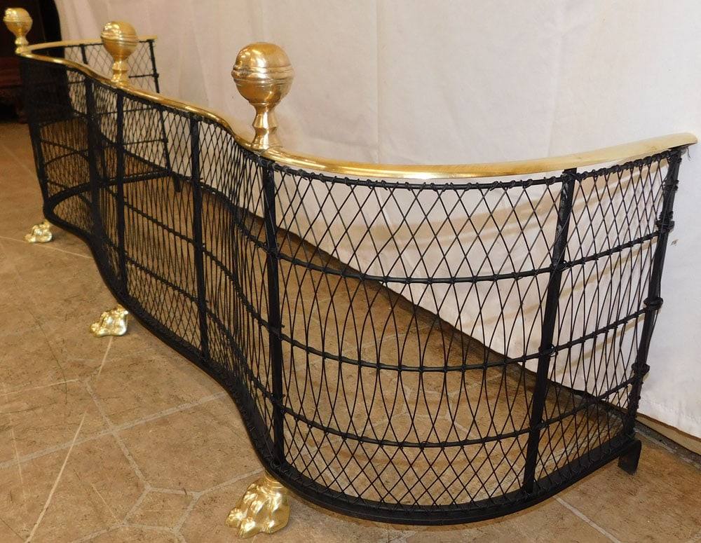 Brass & Wire Fireplace Fender - 3