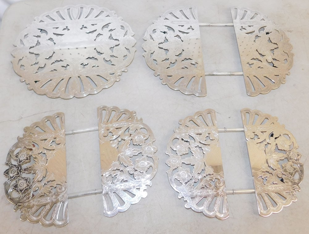 Four Silverplated Trivets - 2