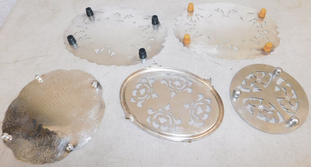 Five Silverplated Trivets - 4