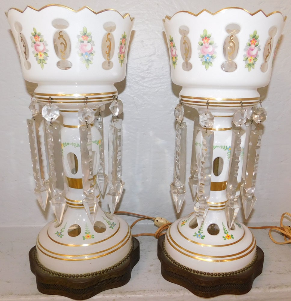 Pair of Bohemian Luster Lamps (1 of 3)