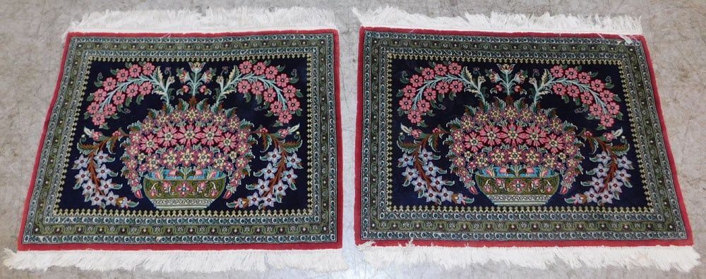 Two 2' 7" x 2' 9" Hand Made Throw Rugs (1 of 8)