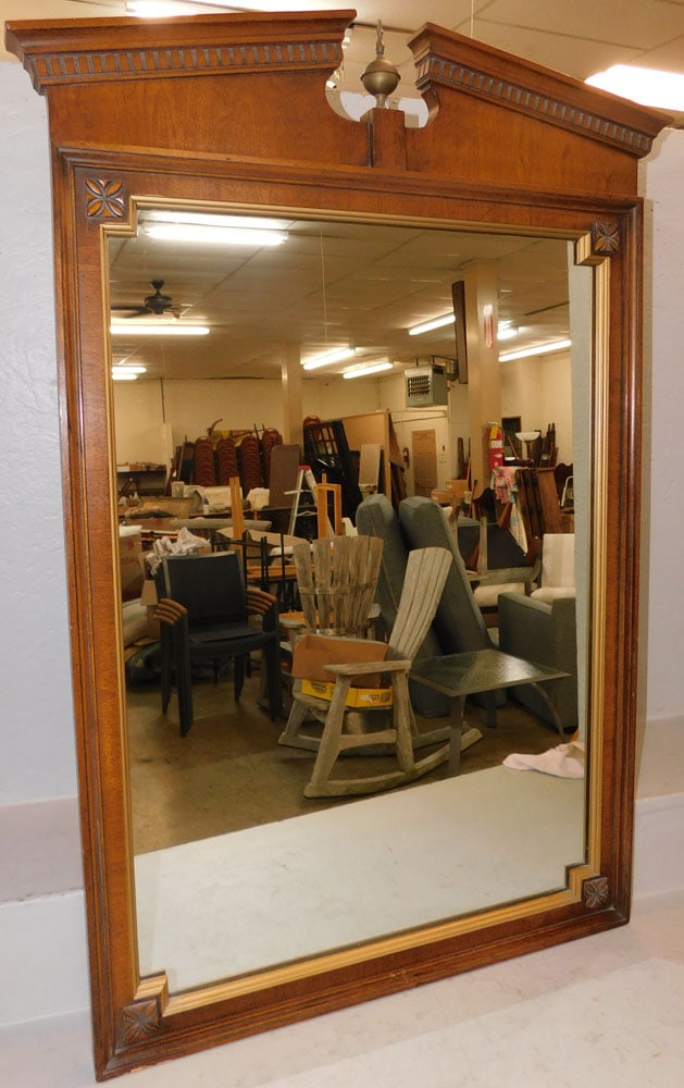 Framed Walnut Mirror by White Furniture Co. (1 of 6)