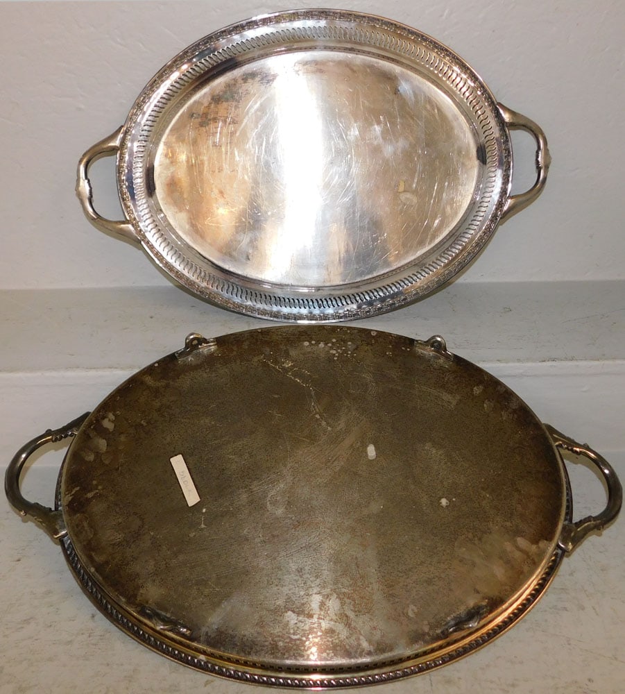 Two Silverplated Serving Trays - 5