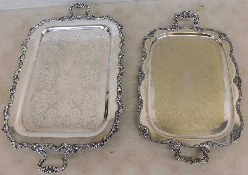 Two Silverplated Serving Trays - 2