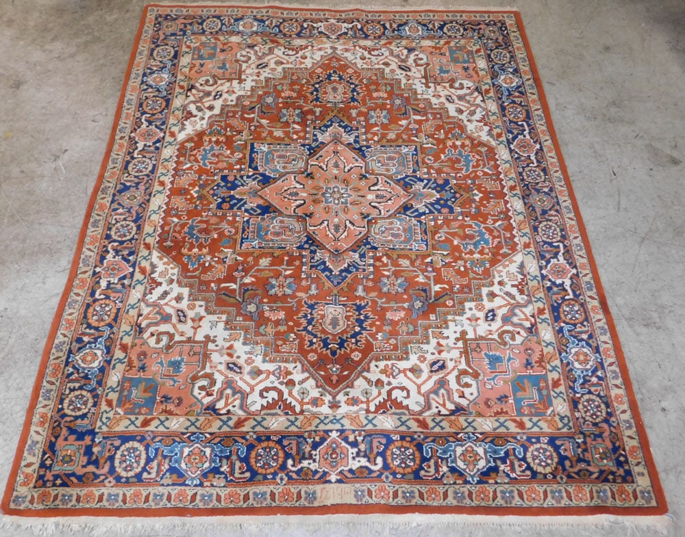 7' 8" x 10' 2" Hand Made Oriental Rug: 7' 8" x 10' 2" Hand Made Oriental Rug. ALL DESCRIPTIONS AND ANY CONDITION STATEMENT GIVEN BY LANGSTON AUCTION GALLERY ARE STRICTLY OPINIONS AND LANGSTON'S SHALL HAVE NO RESPONSIBILITY FOR ERRORS OR OM