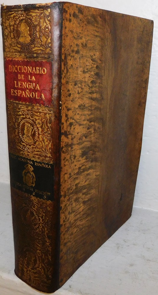 Antique Leather Bound Dictionary Dated 1925: Antique Leather Bound Dictionary Dated 1925. 12 3/4" x 8 1/2" ALL DESCRIPTIONS AND ANY CONDITION STATEMENT GIVEN BY LANGSTON AUCTION GALLERY ARE STRICTLY OPINIONS AND LANGSTON'S SHALL HAVE NO