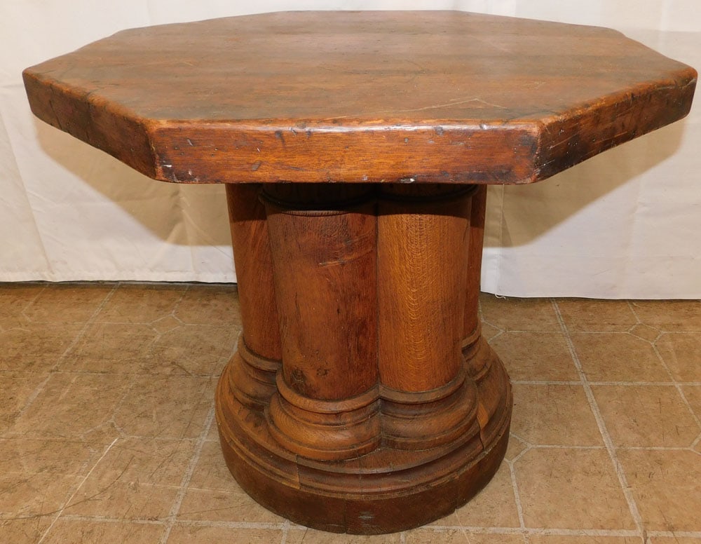 Antique Walnut Octagonal Shaped Tea Table (1 of 3)
