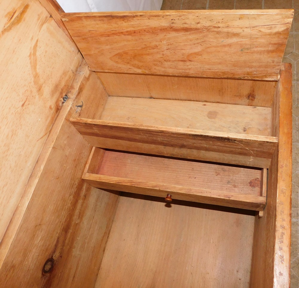 Antique Pine Blanket Chest - 5