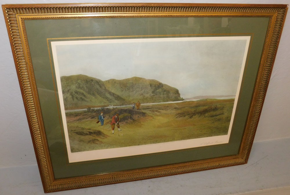 Framed Golf Print by Henry Graves & Co.: Framed Golf Print by Henry Graves & Co. . 24 1/2" x 31 1/2" ALL DESCRIPTIONS AND ANY CONDITION STATEMENT GIVEN BY LANGSTON AUCTION GALLERY ARE STRICTLY OPINIONS AND LANGSTON'S SHALL HAVE NO RESPONSIBI