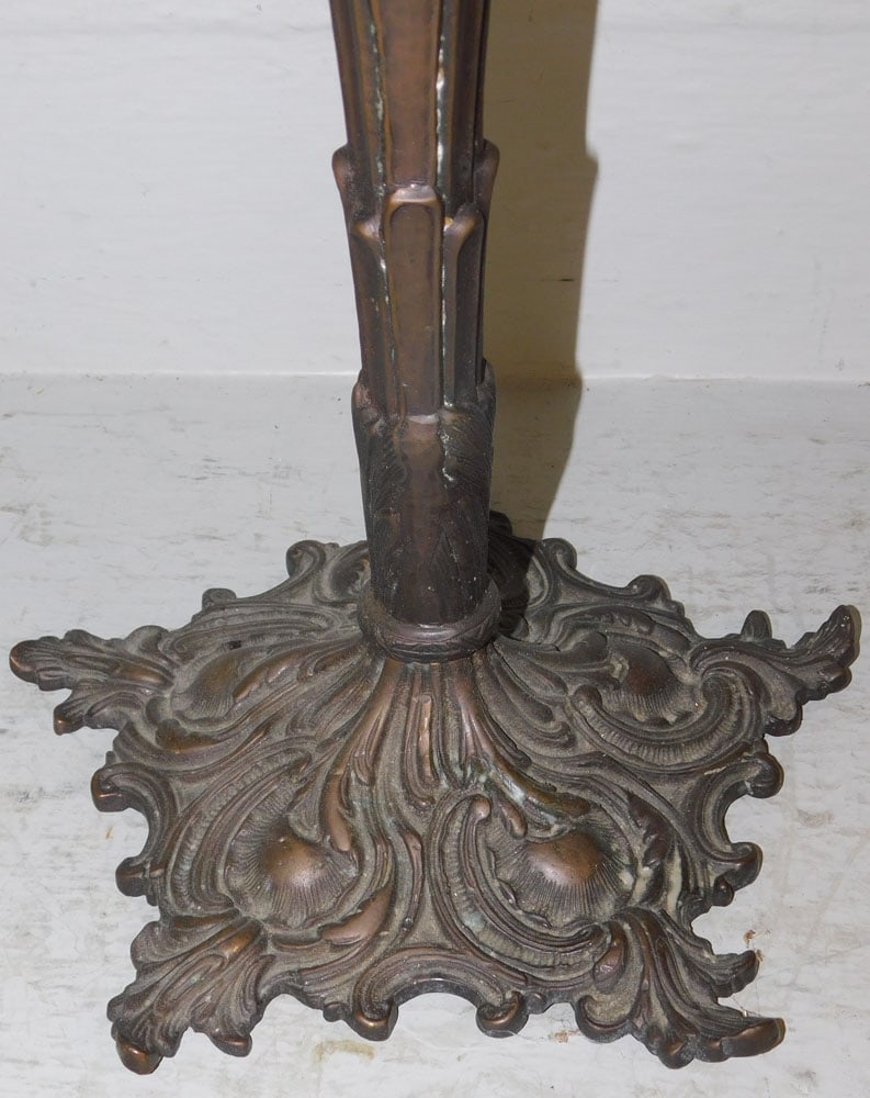 Ornate Cast Bronze Candlestick  - 3