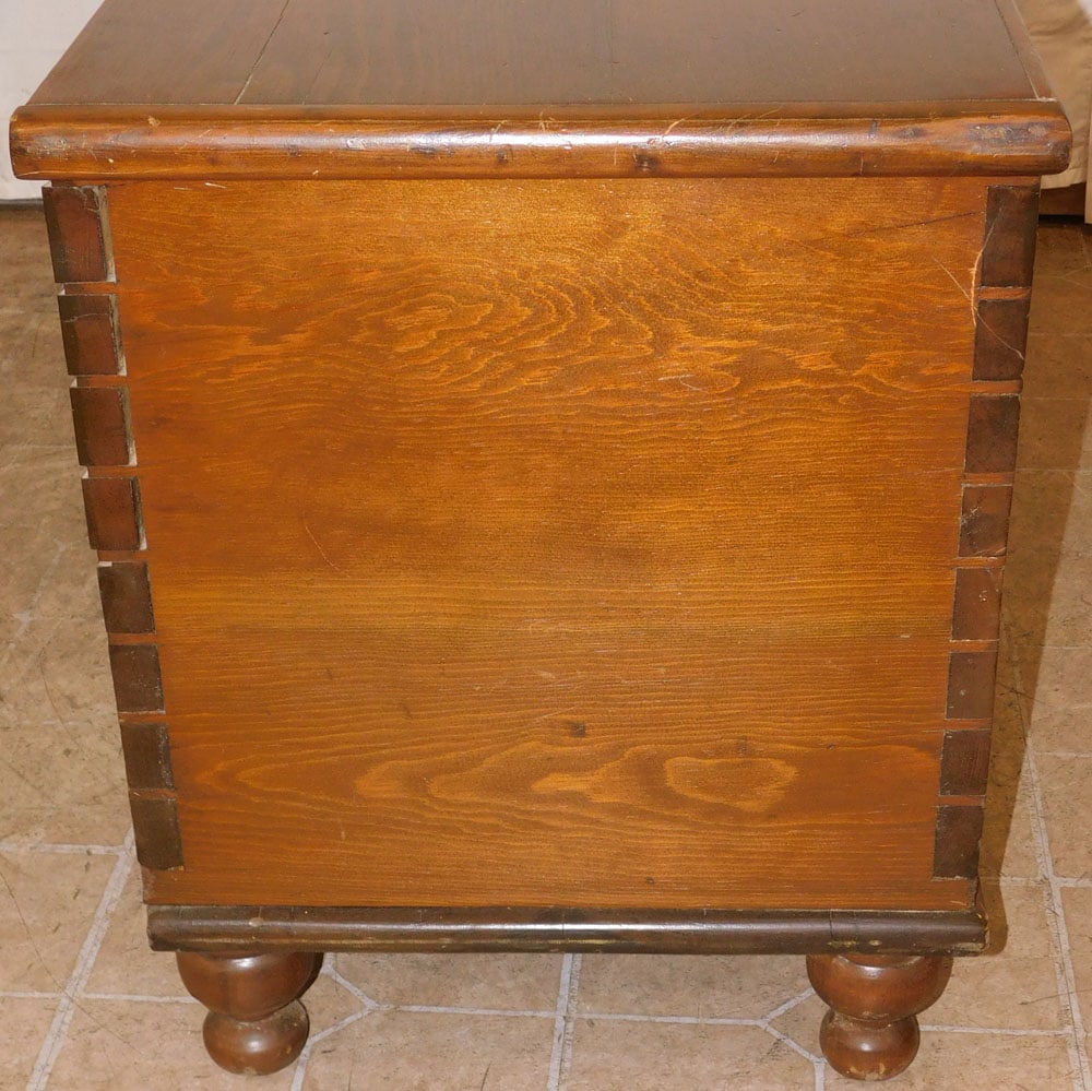 Antique Pine Blanket Chest - 5
