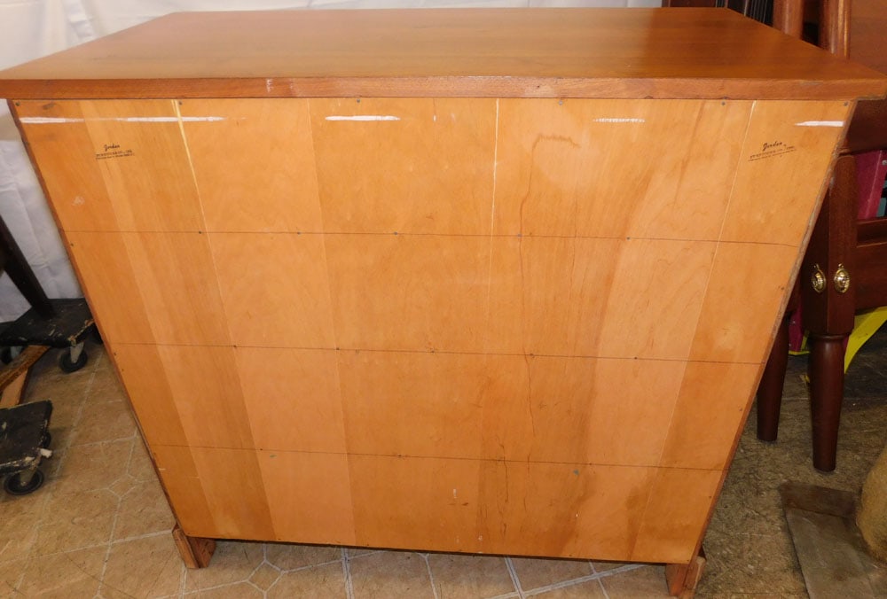 Walnut Two Over Three Drawer Chest - 6