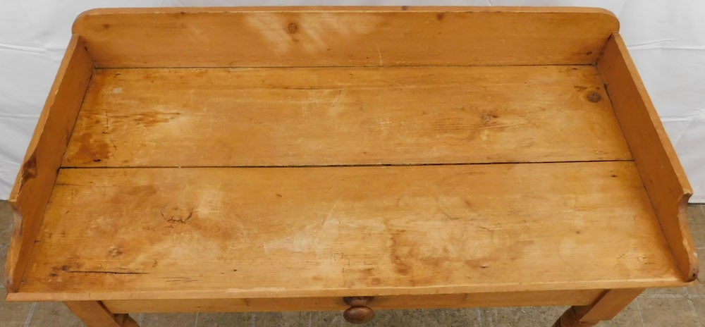 Antique Pine One Drawer Console - 2