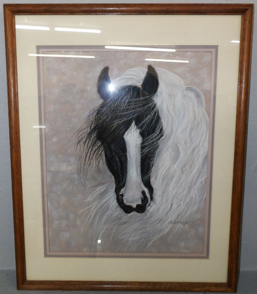 Framed Equestrian Portrait Pastel Artist Signed: Framed Equestrian Portrait Pastel Artist Signed. 29 1/2" x 23 3/4" ALL DESCRIPTIONS AND ANY CONDITION STATEMENT GIVEN BY LANGSTON AUCTION GALLERY ARE STRICTLY OPINIONS AND LANGSTON'S SHALL HAVE NO RES