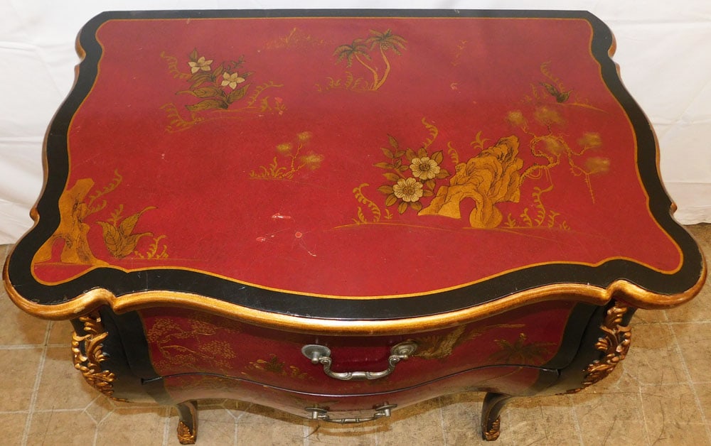 Painted Oriental Two Drawer Commode - 2