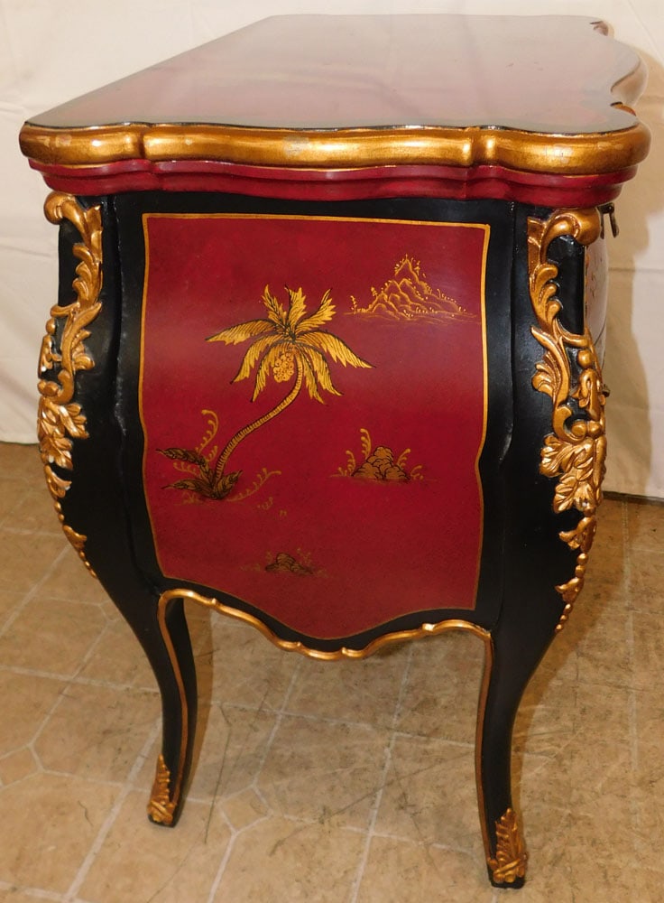 Painted Oriental Two Drawer Commode - 5