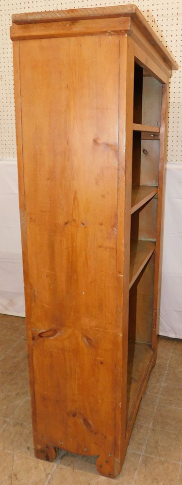 Antique Pine Open Bookshelf - 3