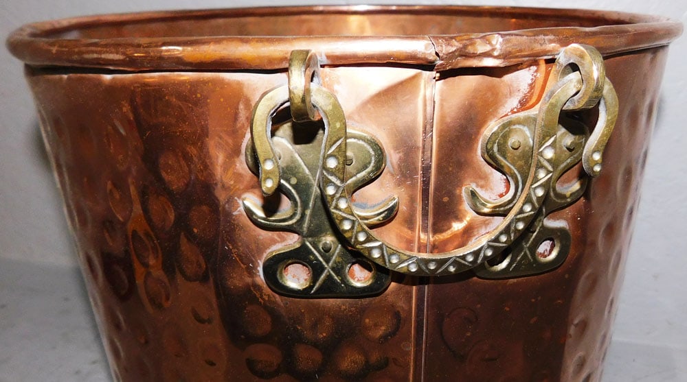 Two Handled Copper Jardiniere - 2