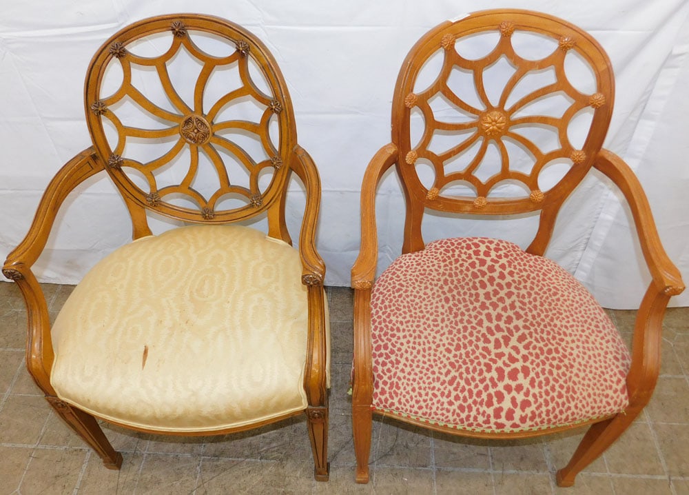Two Cherry Webb Back Arm Chairs - 2