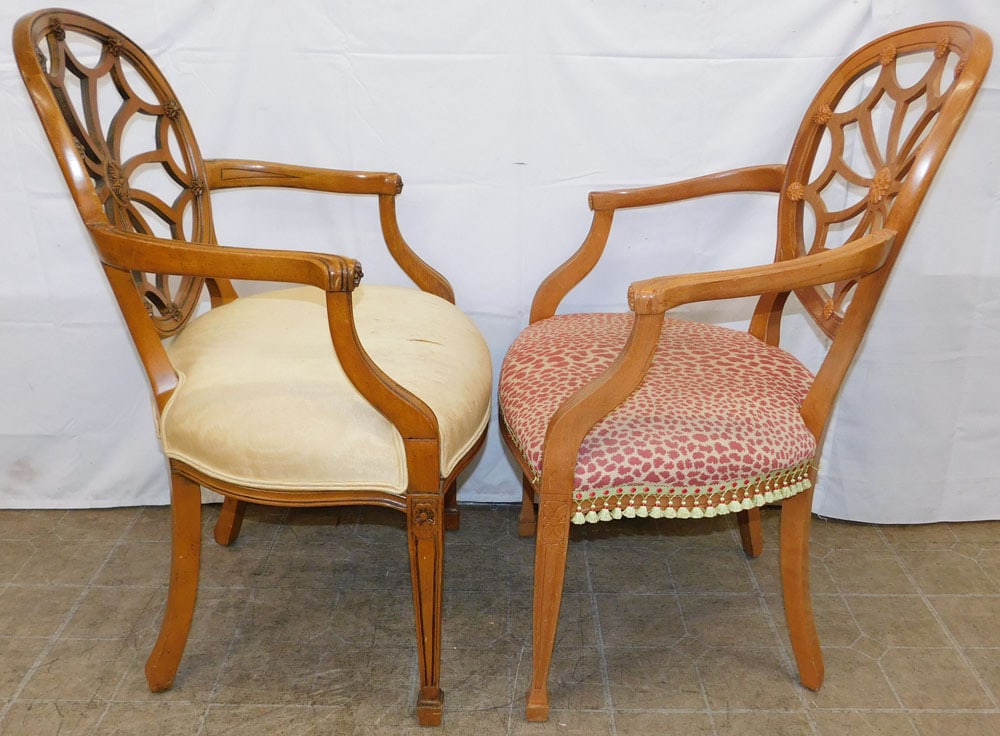 Two Cherry Webb Back Arm Chairs - 6